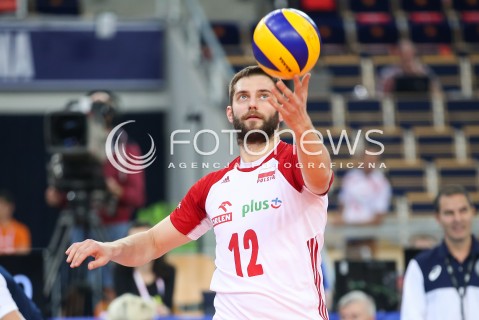  03.06.2018 LODZ <br />
SIATKOWKA MEZCZYZN SIATKARSKA LIGA NARODOW MEZCZYZN 2018 <br />
FIVB VOLLEYBALL NATIONS LEAGUE 2018 <br />
MECZ POLSKA - NIEMCY ( Poland - Germany ) <br />
N/Z GRZEGORZ LOMACZ SYLWETKA<br />
 