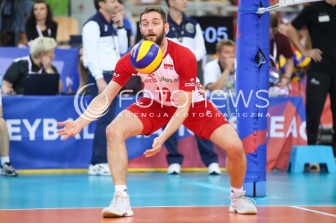  03.06.2018 LODZ <br />
SIATKOWKA MEZCZYZN SIATKARSKA LIGA NARODOW MEZCZYZN 2018 <br />
FIVB VOLLEYBALL NATIONS LEAGUE 2018 <br />
MECZ POLSKA - NIEMCY ( Poland - Germany ) <br />
N/Z GRZEGORZ LOMACZ SYLWETKA<br />
 