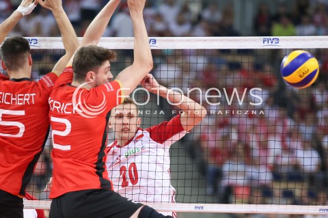  03.06.2018 LODZ <br />
SIATKOWKA MEZCZYZN SIATKARSKA LIGA NARODOW MEZCZYZN 2018 <br />
FIVB VOLLEYBALL NATIONS LEAGUE 2018 <br />
MECZ POLSKA - NIEMCY ( Poland - Germany ) <br />
N/Z MATEUSZ BIENIEK<br />
 