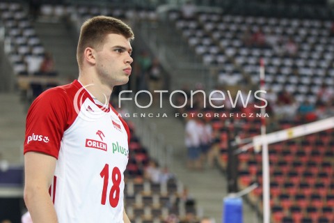  03.06.2018 LODZ <br />
SIATKOWKA MEZCZYZN SIATKARSKA LIGA NARODOW MEZCZYZN 2018 <br />
FIVB VOLLEYBALL NATIONS LEAGUE 2018 <br />
MECZ POLSKA - NIEMCY ( Poland - Germany ) <br />
N/Z BARTOSZ KWOLEK SYLWETKA <br />
 