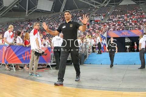  03.06.2018 LODZ <br />
SIATKOWKA MEZCZYZN SIATKARSKA LIGA NARODOW MEZCZYZN 2018 <br />
FIVB VOLLEYBALL NATIONS LEAGUE 2018 <br />
MECZ POLSKA - NIEMCY ( Poland - Germany ) <br />
N/Z ANDREA GIANI - I TRENER ( HEAD COACH ) SYLWETKA <br />
 