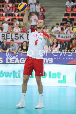  03.06.2018 LODZ <br />
SIATKOWKA MEZCZYZN SIATKARSKA LIGA NARODOW MEZCZYZN 2018 <br />
FIVB VOLLEYBALL NATIONS LEAGUE 2018 <br />
MECZ POLSKA - NIEMCY ( Poland - Germany ) <br />
N/Z BARTOSZ KUREK SYLWETKA <br />
 