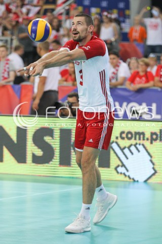  03.06.2018 LODZ <br />
SIATKOWKA MEZCZYZN SIATKARSKA LIGA NARODOW MEZCZYZN 2018 <br />
FIVB VOLLEYBALL NATIONS LEAGUE 2018 <br />
MECZ POLSKA - NIEMCY ( Poland - Germany ) <br />
N/Z DAWID KONARSKI SYLWETKA <br />
 