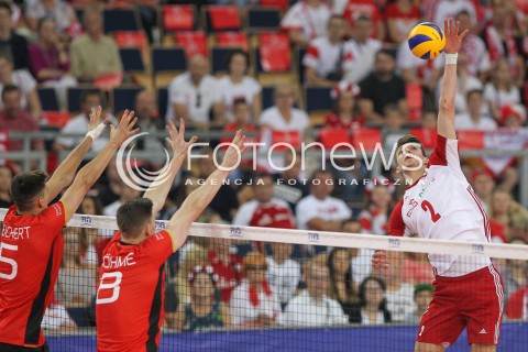  03.06.2018 LODZ <br />SIATKOWKA MEZCZYZN SIATKARSKA LIGA NARODOW MEZCZYZN 2018 <br />FIVB VOLLEYBALL NATIONS LEAGUE 2018 <br />MECZ POLSKA - NIEMCY ( Poland - Germany ) <br />N/Z MACIEJ MUZAJ <br /> 
