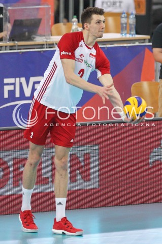  03.06.2018 LODZ <br />
SIATKOWKA MEZCZYZN SIATKARSKA LIGA NARODOW MEZCZYZN 2018 <br />
FIVB VOLLEYBALL NATIONS LEAGUE 2018 <br />
MECZ POLSKA - NIEMCY ( Poland - Germany ) <br />
N/Z MACIEJ MUZAJ SYLWETKA <br />
 
