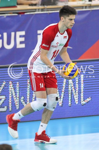  03.06.2018 LODZ <br />
SIATKOWKA MEZCZYZN SIATKARSKA LIGA NARODOW MEZCZYZN 2018 <br />
FIVB VOLLEYBALL NATIONS LEAGUE 2018 <br />
MECZ POLSKA - NIEMCY ( Poland - Germany ) <br />
N/Z ALEKSANDER SLIWKA SYLWETKA <br />
 