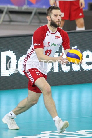  03.06.2018 LODZ <br />
SIATKOWKA MEZCZYZN SIATKARSKA LIGA NARODOW MEZCZYZN 2018 <br />
FIVB VOLLEYBALL NATIONS LEAGUE 2018 <br />
MECZ POLSKA - NIEMCY ( Poland - Germany ) <br />
N/Z GRZEGORZ LOMACZ SYLWETKA <br />
 