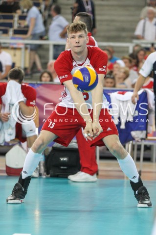  03.06.2018 LODZ <br />
SIATKOWKA MEZCZYZN SIATKARSKA LIGA NARODOW MEZCZYZN 2018 <br />
FIVB VOLLEYBALL NATIONS LEAGUE 2018 <br />
MECZ POLSKA - NIEMCY ( Poland - Germany ) <br />
N/Z JAKUB KOCHANOWSKI SYLWETKA <br />
 