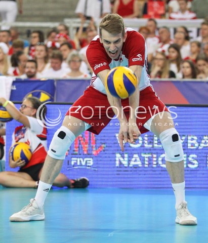  03.06.2018 LODZ <br />
SIATKOWKA MEZCZYZN SIATKARSKA LIGA NARODOW MEZCZYZN 2018 <br />
FIVB VOLLEYBALL NATIONS LEAGUE 2018 <br />
MECZ POLSKA - NIEMCY ( Poland - Germany ) <br />
N/Z ARTUR SZALPUK SYLWETKA <br />
 