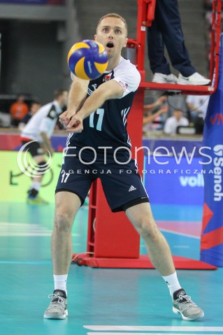  03.06.2018 LODZ <br />
SIATKOWKA MEZCZYZN SIATKARSKA LIGA NARODOW MEZCZYZN 2018 <br />
FIVB VOLLEYBALL NATIONS LEAGUE 2018 <br />
MECZ POLSKA - NIEMCY ( Poland - Germany ) <br />
N/Z PAWEL ZATORSKI SYLWETKA <br />
 