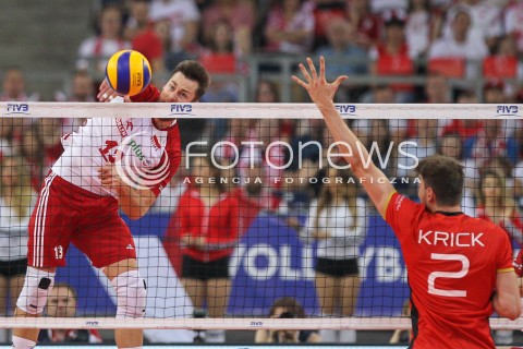  03.06.2018 LODZ <br />SIATKOWKA MEZCZYZN SIATKARSKA LIGA NARODOW MEZCZYZN 2018 <br />FIVB VOLLEYBALL NATIONS LEAGUE 2018 <br />MECZ POLSKA - NIEMCY ( Poland - Germany ) <br />N/Z MICHAL KUBIAK <br /> 