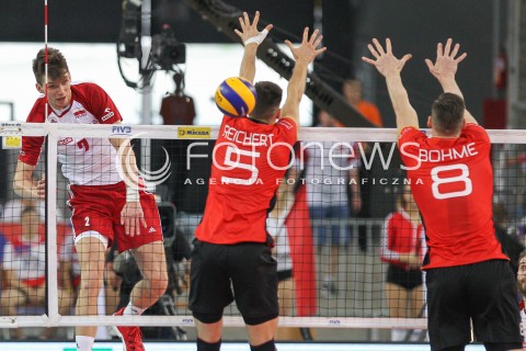  03.06.2018 LODZ <br />SIATKOWKA MEZCZYZN SIATKARSKA LIGA NARODOW MEZCZYZN 2018 <br />FIVB VOLLEYBALL NATIONS LEAGUE 2018 <br />MECZ POLSKA - NIEMCY ( Poland - Germany ) <br />N/Z MACIEJ MUZAJ <br /> 