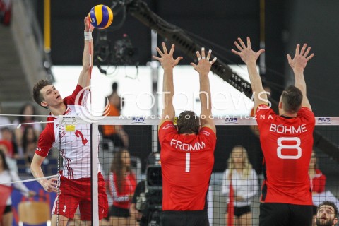  03.06.2018 LODZ <br />SIATKOWKA MEZCZYZN SIATKARSKA LIGA NARODOW MEZCZYZN 2018 <br />FIVB VOLLEYBALL NATIONS LEAGUE 2018 <br />MECZ POLSKA - NIEMCY ( Poland - Germany ) <br />N/Z MACIEJ MUZAJ <br /> 