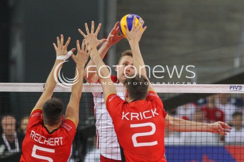  03.06.2018 LODZ <br />SIATKOWKA MEZCZYZN SIATKARSKA LIGA NARODOW MEZCZYZN 2018 <br />FIVB VOLLEYBALL NATIONS LEAGUE 2018 <br />MECZ POLSKA - NIEMCY ( Poland - Germany ) <br />N/Z MATEUSZ BIENIEK <br /> 