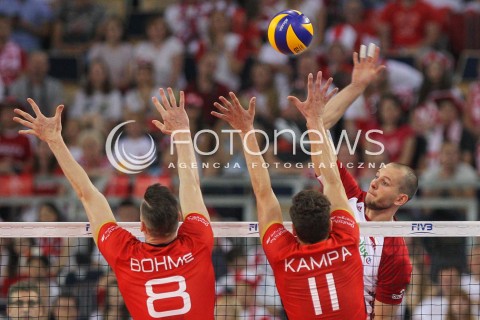 03.06.2018 LODZ <br />SIATKOWKA MEZCZYZN SIATKARSKA LIGA NARODOW MEZCZYZN 2018 <br />FIVB VOLLEYBALL NATIONS LEAGUE 2018 <br />MECZ POLSKA - NIEMCY ( Poland - Germany ) <br />N/Z BARTOSZ KUREK <br /> 