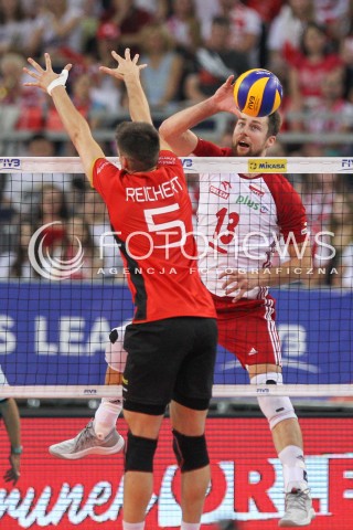  03.06.2018 LODZ <br />SIATKOWKA MEZCZYZN SIATKARSKA LIGA NARODOW MEZCZYZN 2018 <br />FIVB VOLLEYBALL NATIONS LEAGUE 2018 <br />MECZ POLSKA - NIEMCY ( Poland - Germany ) <br />N/Z MICHAL KUBIAK <br /> 