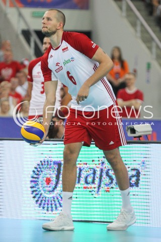  03.06.2018 LODZ <br />
SIATKOWKA MEZCZYZN SIATKARSKA LIGA NARODOW MEZCZYZN 2018 <br />
FIVB VOLLEYBALL NATIONS LEAGUE 2018 <br />
MECZ POLSKA - NIEMCY ( Poland - Germany ) <br />
N/Z BARTOSZ KUREK SYLWETKA <br />
 