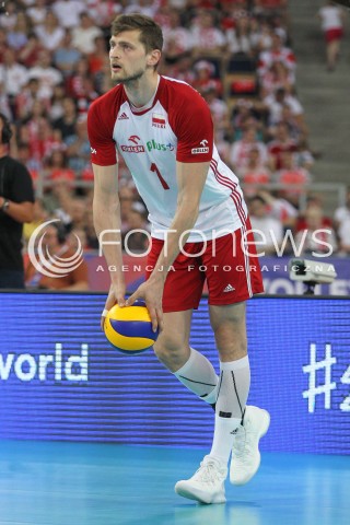  03.06.2018 LODZ <br />
SIATKOWKA MEZCZYZN SIATKARSKA LIGA NARODOW MEZCZYZN 2018 <br />
FIVB VOLLEYBALL NATIONS LEAGUE 2018 <br />
MECZ POLSKA - NIEMCY ( Poland - Germany ) <br />
N/Z PIOTR NOWAKOWSKI SYLWETKA <br />
 