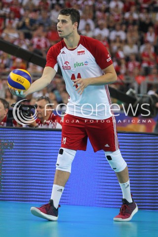  03.06.2018 LODZ <br />
SIATKOWKA MEZCZYZN SIATKARSKA LIGA NARODOW MEZCZYZN 2018 <br />
FIVB VOLLEYBALL NATIONS LEAGUE 2018 <br />
MECZ POLSKA - NIEMCY ( Poland - Germany ) <br />
N/Z FABIAN DRZYZGA SYLWETKA <br />
 