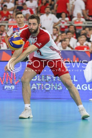  03.06.2018 LODZ <br />
SIATKOWKA MEZCZYZN SIATKARSKA LIGA NARODOW MEZCZYZN 2018 <br />
FIVB VOLLEYBALL NATIONS LEAGUE 2018 <br />
MECZ POLSKA - NIEMCY ( Poland - Germany ) <br />
N/Z GRZEGORZ LOMACZ SYLWETKA <br />
 