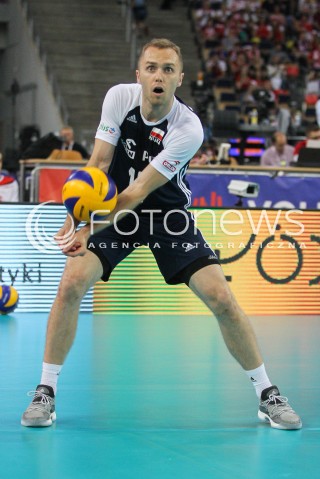  03.06.2018 LODZ <br />
SIATKOWKA MEZCZYZN SIATKARSKA LIGA NARODOW MEZCZYZN 2018 <br />
FIVB VOLLEYBALL NATIONS LEAGUE 2018 <br />
MECZ POLSKA - NIEMCY ( Poland - Germany ) <br />
N/Z PAWEL ZATORSKI SYLWETKA <br />
 