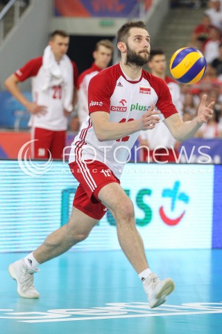  03.06.2018 LODZ <br />SIATKOWKA MEZCZYZN SIATKARSKA LIGA NARODOW MEZCZYZN 2018 <br />FIVB VOLLEYBALL NATIONS LEAGUE 2018 <br />MECZ POLSKA - NIEMCY ( Poland - Germany ) <br />N/Z GRZEGORZ LOMACZ SYLWETKA <br /> 