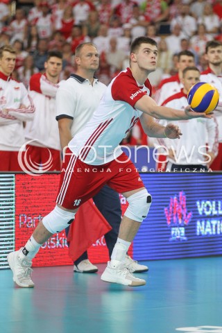  03.06.2018 LODZ <br />SIATKOWKA MEZCZYZN SIATKARSKA LIGA NARODOW MEZCZYZN 2018 <br />FIVB VOLLEYBALL NATIONS LEAGUE 2018 <br />MECZ POLSKA - NIEMCY ( Poland - Germany ) <br />N/Z BARTOSZ KWOLEK SYLWETKA <br /> 