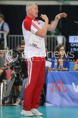  03.06.2018 LODZ <br />SIATKOWKA MEZCZYZN SIATKARSKA LIGA NARODOW MEZCZYZN 2018 <br />FIVB VOLLEYBALL NATIONS LEAGUE 2018 <br />MECZ POLSKA - NIEMCY ( Poland - Germany ) <br />N/Z VITAL HEYNEN - I TRENER ( HEAD COACH ) SYLWETKA <br /> 