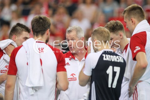  03.06.2018 LODZ <br />SIATKOWKA MEZCZYZN SIATKARSKA LIGA NARODOW MEZCZYZN 2018 <br />FIVB VOLLEYBALL NATIONS LEAGUE 2018 <br />MECZ POLSKA - NIEMCY ( Poland - Germany ) <br />N/Z VITAL HEYNEN - I TRENER ( HEAD COACH ) MICHAL KUBIAK PAWEL ZATORSKI <br /> 
