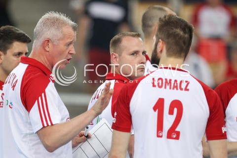  03.06.2018 LODZ <br />SIATKOWKA MEZCZYZN SIATKARSKA LIGA NARODOW MEZCZYZN 2018 <br />FIVB VOLLEYBALL NATIONS LEAGUE 2018 <br />MECZ POLSKA - NIEMCY ( Poland - Germany ) <br />N/Z VITAL HEYNEN - I TRENER ( HEAD COACH ) GRZEGORZ LOMACZ <br /> 