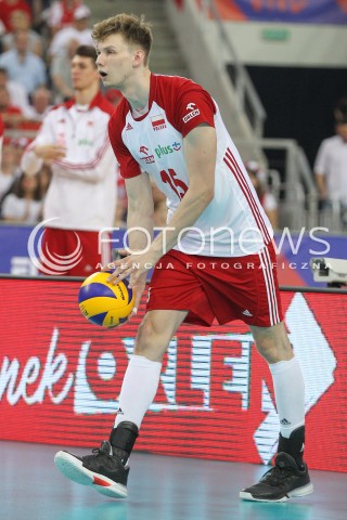  03.06.2018 LODZ <br />SIATKOWKA MEZCZYZN SIATKARSKA LIGA NARODOW MEZCZYZN 2018 <br />FIVB VOLLEYBALL NATIONS LEAGUE 2018 <br />MECZ POLSKA - NIEMCY ( Poland - Germany ) <br />N/Z JAKUB KOCHANOWSKI SYLWETKA <br /> 