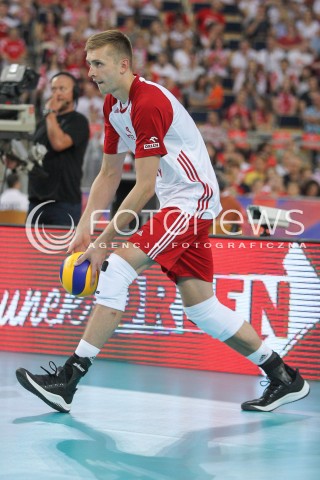  03.06.2018 LODZ <br />SIATKOWKA MEZCZYZN SIATKARSKA LIGA NARODOW MEZCZYZN 2018 <br />FIVB VOLLEYBALL NATIONS LEAGUE 2018 <br />MECZ POLSKA - NIEMCY ( Poland - Germany ) <br />N/Z MATEUSZ BIENIEK SYLWETKA <br /> 