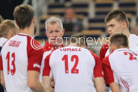  03.06.2018 LODZ <br />SIATKOWKA MEZCZYZN SIATKARSKA LIGA NARODOW MEZCZYZN 2018 <br />FIVB VOLLEYBALL NATIONS LEAGUE 2018 <br />MECZ POLSKA - NIEMCY ( Poland - Germany ) <br />N/Z VITAL HEYNEN - I TRENER ( HEAD COACH ) MICHAL KUBIAK BARTOSZ KWOLEK SIATKARZE <br /> 