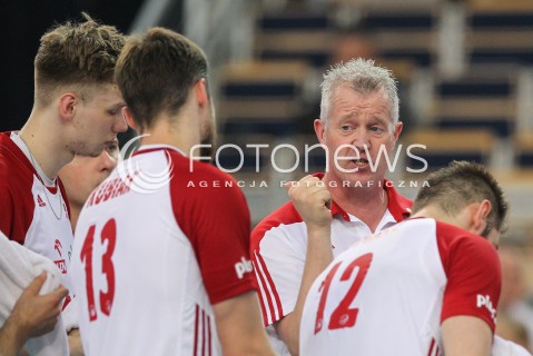  03.06.2018 LODZ <br />SIATKOWKA MEZCZYZN SIATKARSKA LIGA NARODOW MEZCZYZN 2018 <br />FIVB VOLLEYBALL NATIONS LEAGUE 2018 <br />MECZ POLSKA - NIEMCY ( Poland - Germany ) <br />N/Z VITAL HEYNEN - I TRENER ( HEAD COACH ) MICHAL KUBIAK GRZEGORZ LOMACZ SIATKARZE <br /> 