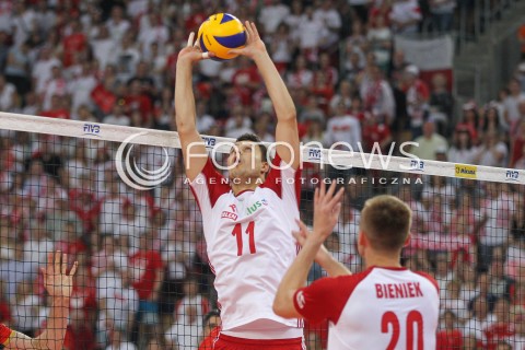  03.06.2018 LODZ <br />SIATKOWKA MEZCZYZN SIATKARSKA LIGA NARODOW MEZCZYZN 2018 <br />FIVB VOLLEYBALL NATIONS LEAGUE 2018 <br />MECZ POLSKA - NIEMCY ( Poland - Germany ) <br />N/Z FABIAN DRZYZGA MATEUSZ BIENIEK <br /> 