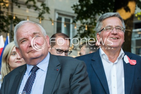  04.06.2018 WARSZAWA<br />TOAST ZA WOLNOSC POD NIESPODZIANKA<br />N/Z JOSEPH DAUL BRONISLAW KOMOROWSKI<br /> 