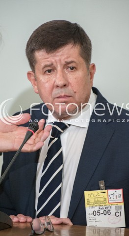  05.06.2018 WARSZAWA<br />POSIEDZENIE KOMISJI DS AMBER GOLD<br />N/Z MARIAN JANICKI<br /> 