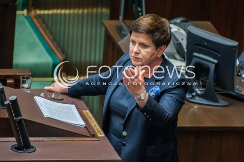  06.06.2018 WARSZAWA<br />POSIEDZENIE SEJMU<br />DEBATA I GLOSOWANIE NAD WNIOSKIEM O WOTUM NIEUFNOSCI DLA MINISTER RODZINY ELZBIETY RAFALSKIEJ I WICEPREMIER BEATY SZYDLO<br />N/Z BEATA SZYDLO<br /> 