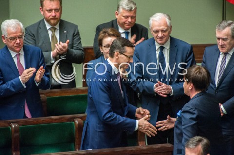  06.06.2018 WARSZAWA<br />POSIEDZENIE SEJMU<br />DEBATA I GLOSOWANIE NAD WNIOSKIEM O WOTUM NIEUFNOSCI DLA MINISTER RODZINY ELZBIETY RAFALSKIEJ I WICEPREMIER BEATY SZYDLO<br />N/Z BEATA SZYDLO PREMIER MATEUSZ MORAWIECKI PIOTR GLINSKI JAROSLAW GOWIN JACEK CZAPUTOWICZ MAREK SUSKI LUKASZ SZUMOWSKI<br /> 