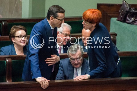  06.06.2018 WARSZAWA<br />POSIEDZENIE SEJMU<br />DEBATA I GLOSOWANIE NAD WNIOSKIEM O WOTUM NIEUFNOSCI DLA MINISTER RODZINY ELZBIETY RAFALSKIEJ I WICEPREMIER BEATY SZYDLO<br />N/Z ELZBIETA RAFALSKA PIOTR GLINSKI PREMIER MATEUSZ MORAWIECKI<br /> 