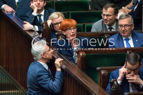  06.06.2018 WARSZAWA<br />POSIEDZENIE SEJMU<br />DEBATA I GLOSOWANIE NAD WNIOSKIEM O WOTUM NIEUFNOSCI DLA MINISTER RODZINY ELZBIETY RAFALSKIEJ I WICEPREMIER BEATY SZYDLO<br />N/Z ELZBIETA RAFALSKA STANISLAW SZWED<br /> 