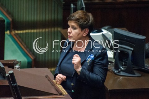  06.06.2018 WARSZAWA<br />POSIEDZENIE SEJMU<br />DEBATA I GLOSOWANIE NAD WNIOSKIEM O WOTUM NIEUFNOSCI DLA MINISTER RODZINY ELZBIETY RAFALSKIEJ I WICEPREMIER BEATY SZYDLO<br />N/Z BEATA SZYDLO<br /> 