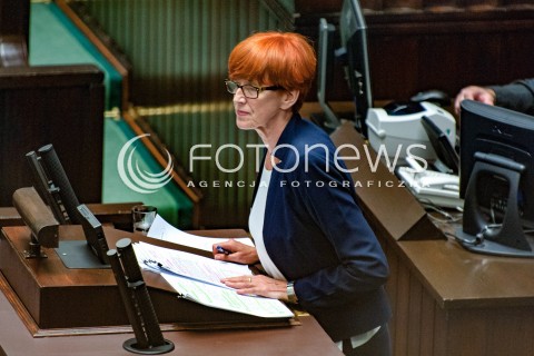  06.06.2018 WARSZAWA<br />POSIEDZENIE SEJMU<br />DEBATA I GLOSOWANIE NAD WNIOSKIEM O WOTUM NIEUFNOSCI DLA MINISTER RODZINY ELZBIETY RAFALSKIEJ I WICEPREMIER BEATY SZYDLO<br />N/Z ELZBIETA RAFALSKA<br /> 