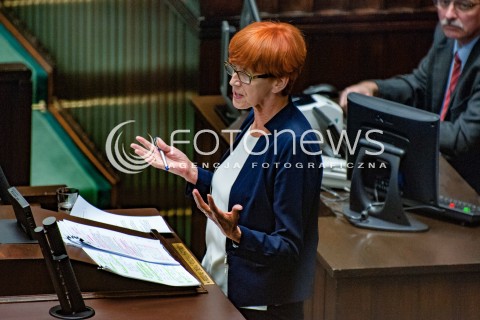  06.06.2018 WARSZAWA<br />POSIEDZENIE SEJMU<br />DEBATA I GLOSOWANIE NAD WNIOSKIEM O WOTUM NIEUFNOSCI DLA MINISTER RODZINY ELZBIETY RAFALSKIEJ I WICEPREMIER BEATY SZYDLO<br />N/Z ELZBIETA RAFALSKA<br /> 