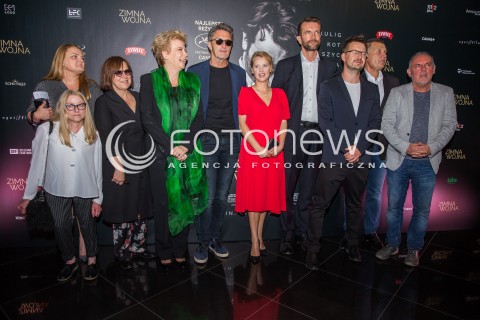  07.06.2018 LODZ <br />PREMIERA FILMU PAWLA PAWLIKOWSKIEGO ZIMNA WOJNA<br />N/Z TOMASZ KOT JOANNA KULIG PAWEL PAWLIKOWSKI HANNA ZDANOWSKA<br /> 
