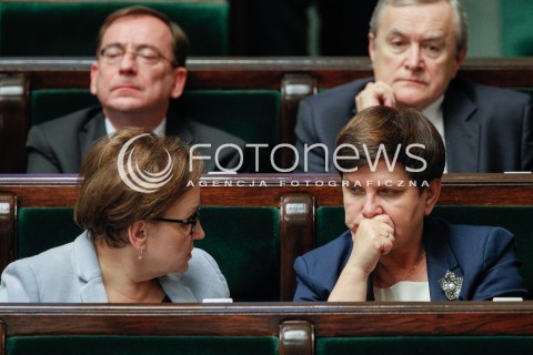  07.06.2018 WARSZAWA SEJM <br />POSIEDZENIE SEJMU<br />N/Z ANNA ZALEWSKA BEATA SZYDLO<br /> 
