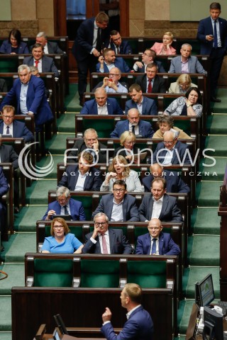  07.06.2018 WARSZAWA SEJM <br />POSIEDZENIE SEJMU<br />N/Z SALA OBRAD WIDOK VIEW POSLOWIE BEATA MAZUREK LEONARD KRASULSKI<br /> 