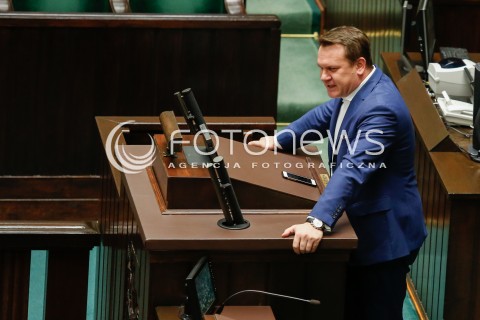  07.06.2018 WARSZAWA SEJM <br />POSIEDZENIE SEJMU<br />N/Z DOMINIK TARCZYNSKI<br /> 