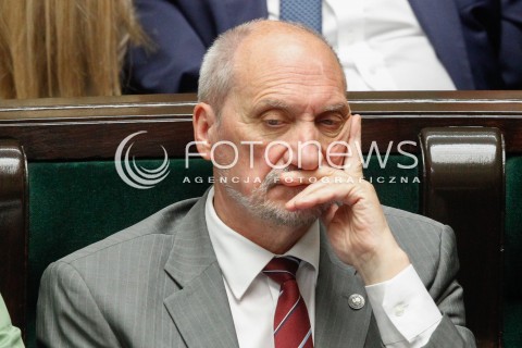  07.06.2018 WARSZAWA SEJM <br />POSIEDZENIE SEJMU<br />N/Z ANTONI MACIEREWICZ<br /> 
