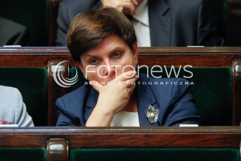  07.06.2018 WARSZAWA SEJM <br />POSIEDZENIE SEJMU<br />N/Z BEATA SZYDLO<br /> 